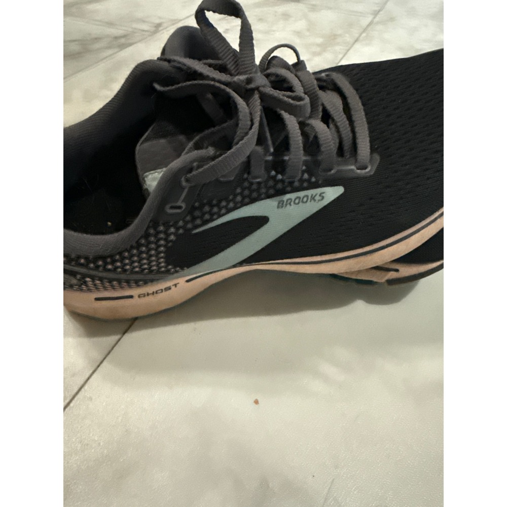 Brooks Ghost 14 Womens Running Shoes Black Peach Mint 1203561B026 Size 10